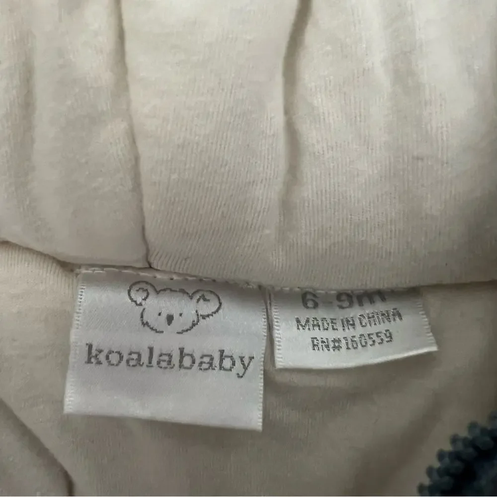 Koala Baby Plush Reindeer Bunting Hooded Footie Antlers Zip Costume blue